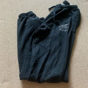 Roots salt and pepper dark track pants